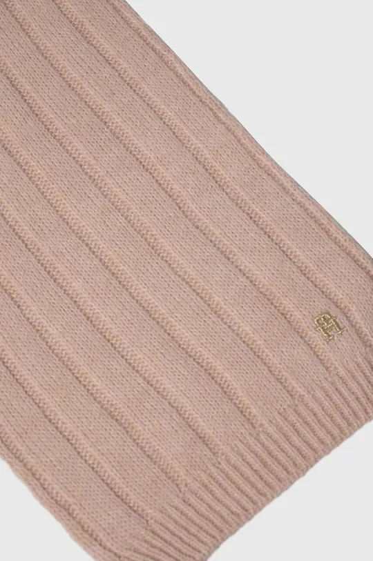 Tommy Hilfiger sál gyapjú keverékből rózsaszín