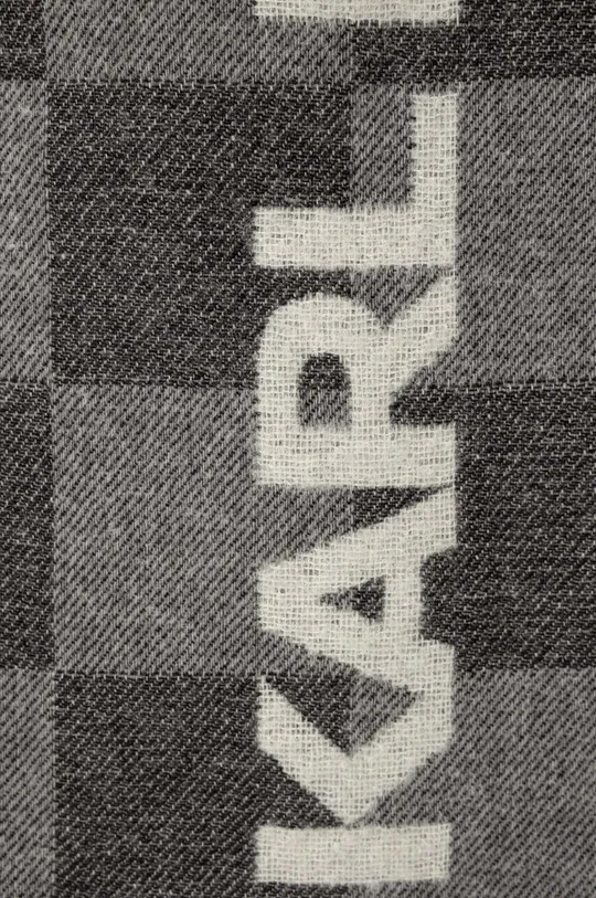 Шерстяной шарф Karl Lagerfeld серый