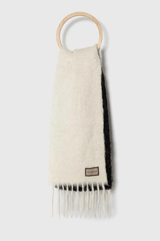 білий Вовняний шарф Karl Lagerfeld Жіночий