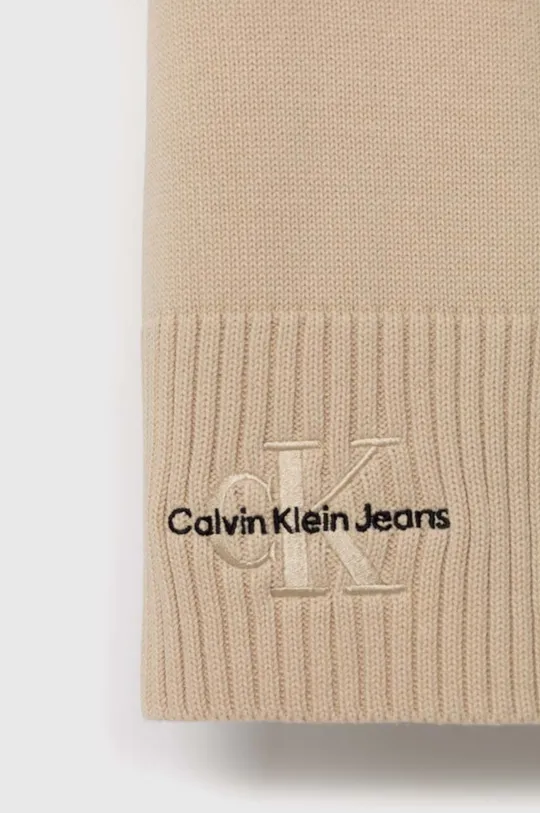 Βαμβακερό μαντήλι Calvin Klein Jeans λευκό
