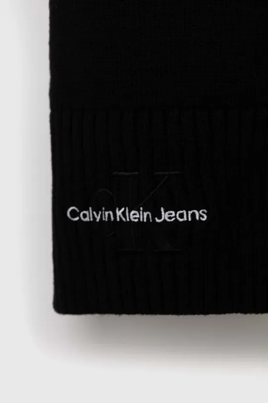 Bombažen šal Calvin Klein Jeans črna