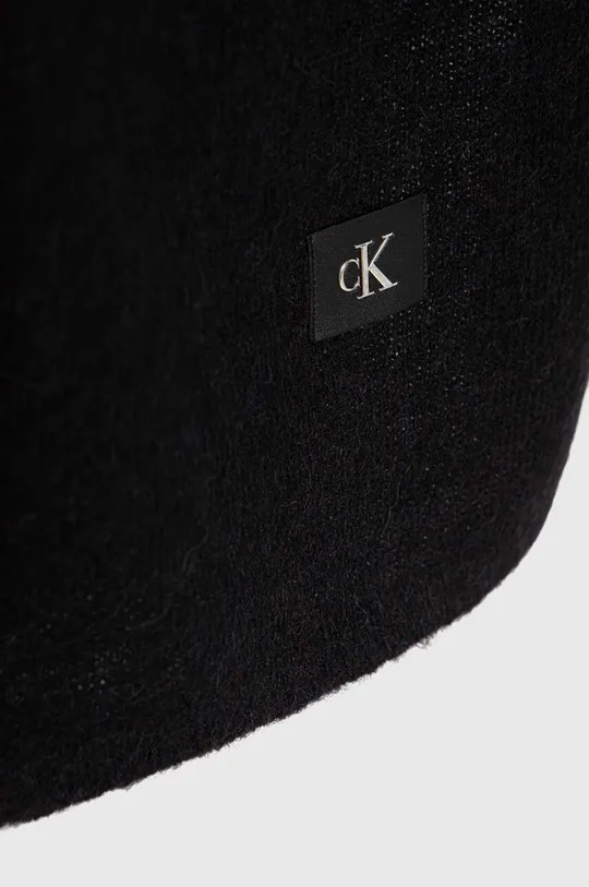 Vlnený šál Calvin Klein Jeans čierna