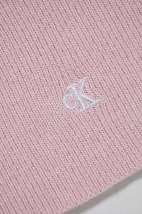 Μαντήλι από μείγμα μαλλιού Calvin Klein Jeans ροζ