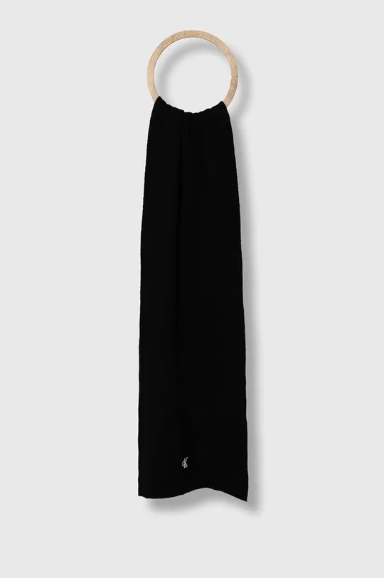 črna Šal s primesjo volne Calvin Klein Jeans Ženski