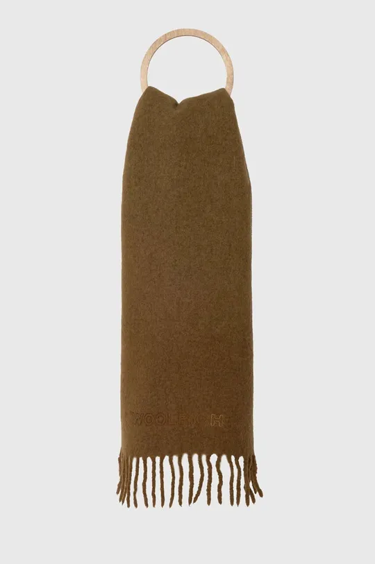 brązowy Woolrich szalik wełniany Alpaca Wool Ombre Scarf Damski