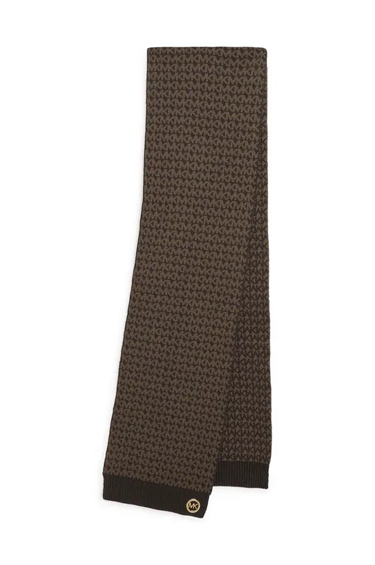 Детский шарф с примесью шерсти Michael Kors коричневый