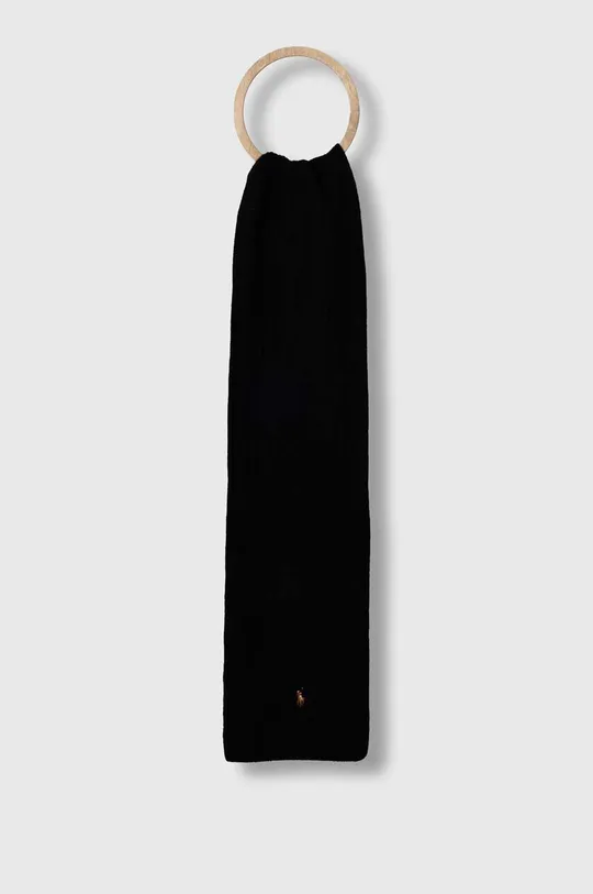 μαύρο Μάλλινο κασκόλ Polo Ralph Lauren Ανδρικά