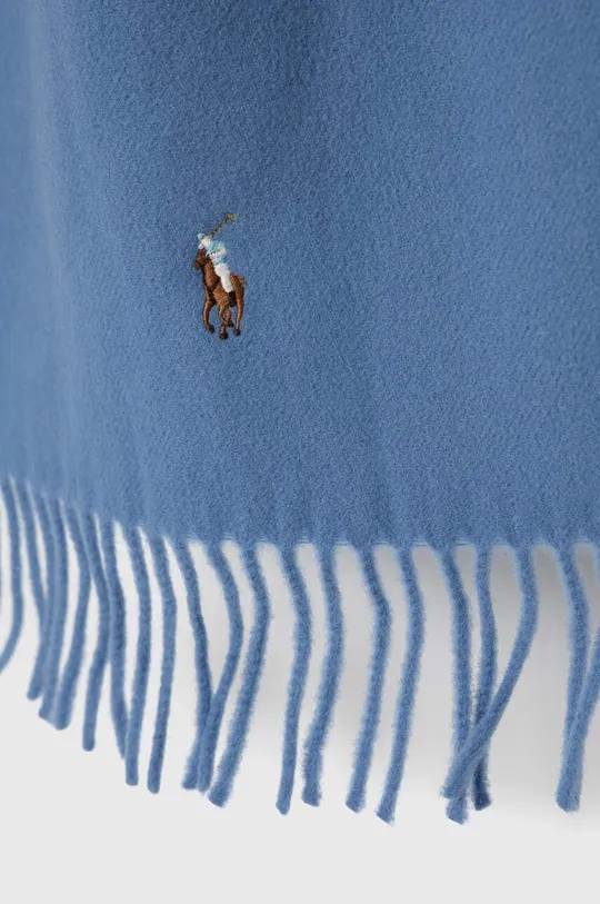 Polo Ralph Lauren szalik wełniany niebieski