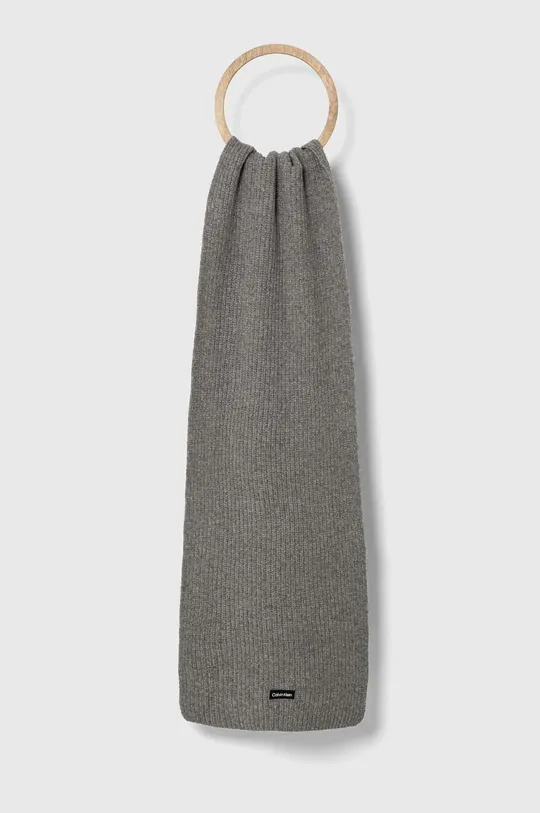 серый Шерстяной шарф Calvin Klein Мужской