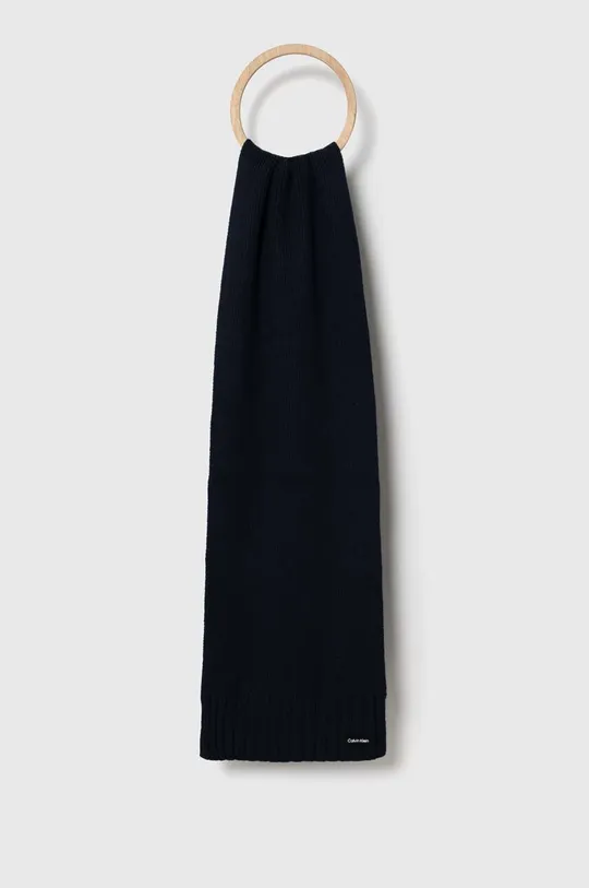 тёмно-синий Шерстяной шарф Calvin Klein Мужской