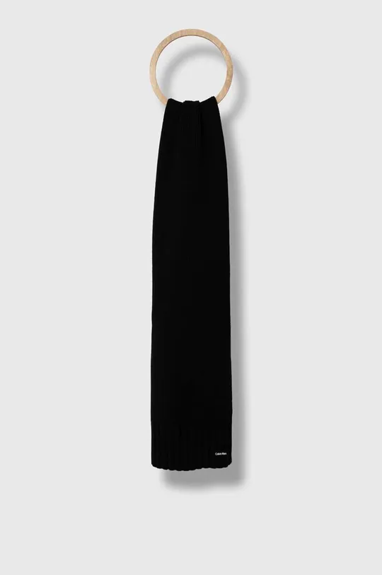 чёрный Шерстяной шарф Calvin Klein Мужской