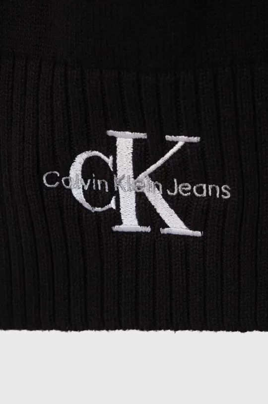 Bombažen šal Calvin Klein Jeans črna