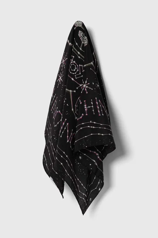 чёрный Шелковый платок на шею Moschino Unisex