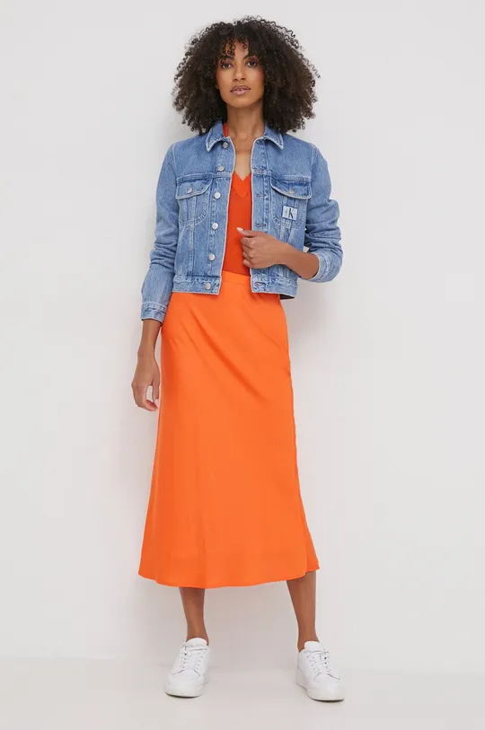 narančasta Suknja Calvin Klein Ženski