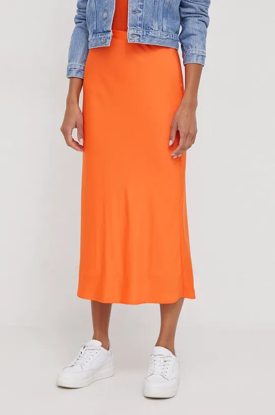 Sukňa Calvin Klein oranžová