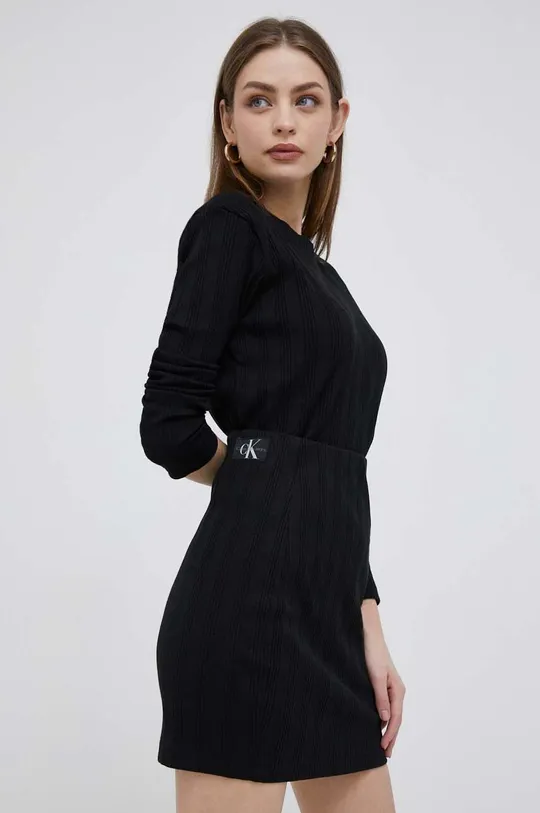 čierna Sukňa Calvin Klein Jeans Dámsky