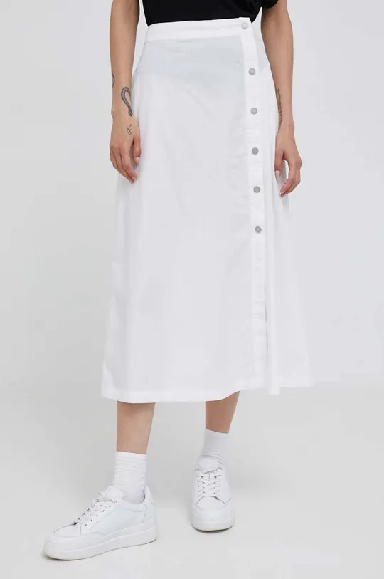 Βαμβακερή φούστα DKNY λευκό