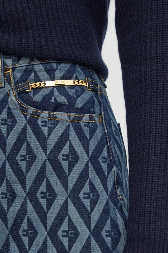 niebieski Elisabetta Franchi spódnica jeansowa