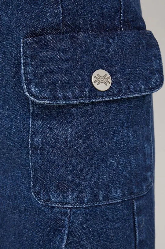 niebieski United Colors of Benetton spódnica jeansowa