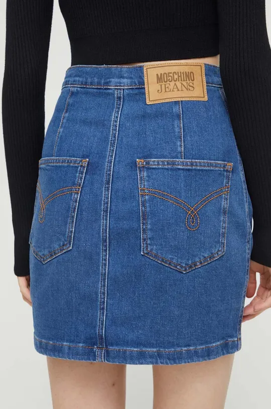 Rifľová sukňa Moschino Jeans 99 % Bavlna, 1 % Elastan