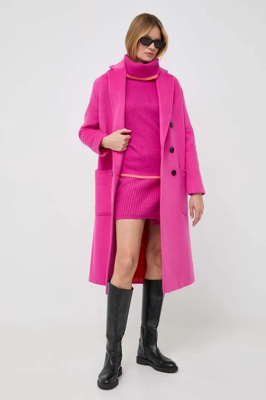 Вовняна спідниця MAX&Co. рожевий