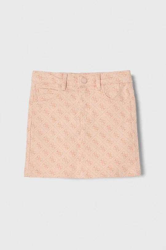 różowy Guess spódnica jeansowa dziecięca Dziewczęcy
