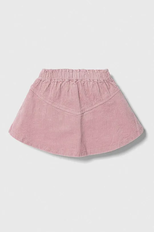 Dječja suknja od samta United Colors of Benetton roza