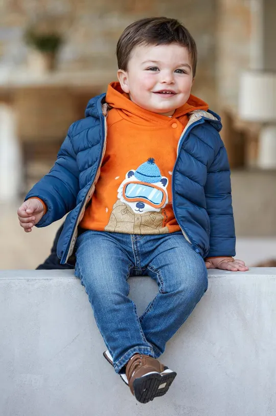 niebieski Mayoral jeansy niemowlęce slim fit Chłopięcy