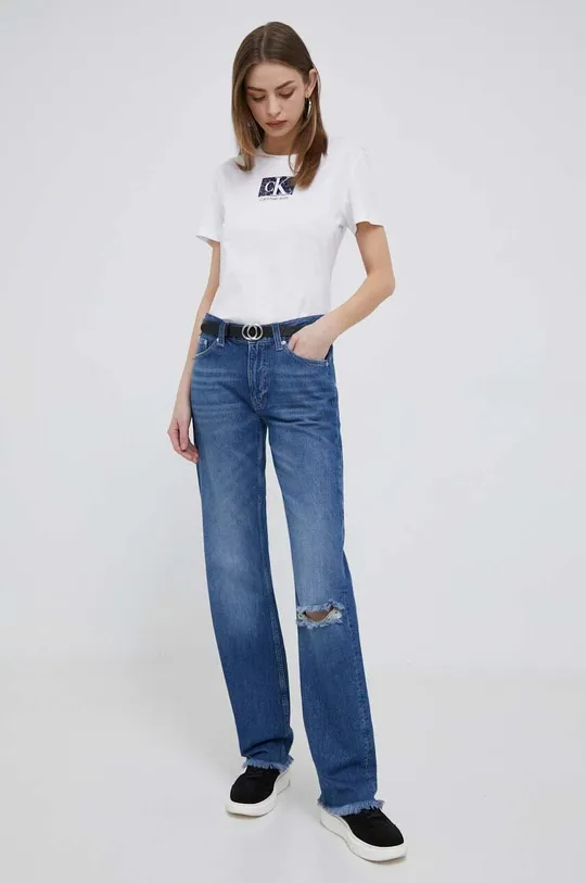 μπλε Τζιν παντελόνι Calvin Klein Jeans Γυναικεία