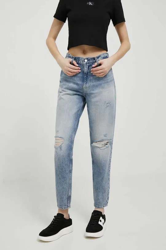 μπλε Βαμβακερό τζιν Calvin Klein Jeans Γυναικεία