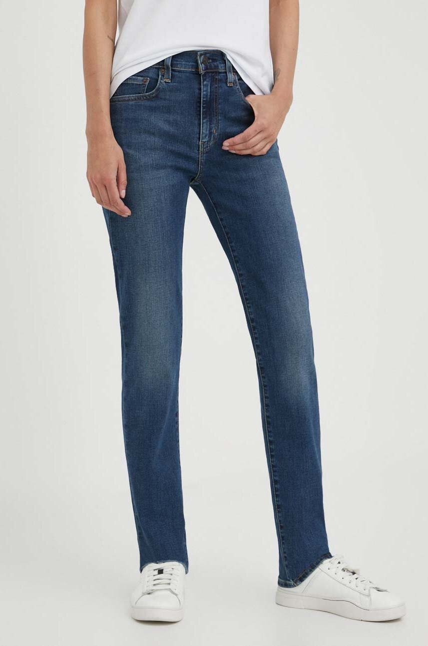 granatowy Levi's jeansy 724 Damski