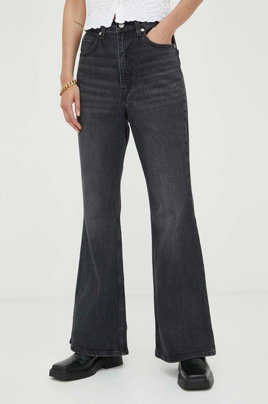 czarny Levi's jeansy 70S HIGH FLARE Damski