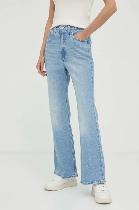 niebieski Levi's jeansy 70s Damski