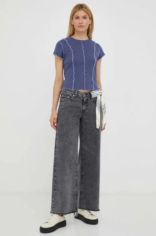 Levi's jeans SILVERTAB LOW BAGGY CROP nero