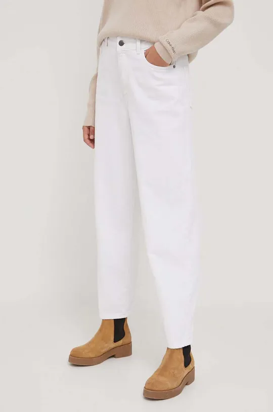 biały Sisley jeansy Damski