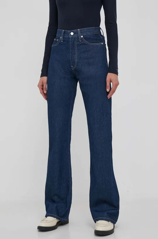tmavomodrá Rifle Calvin Klein Jeans AUTHENTIC BOOTCUT Dámsky