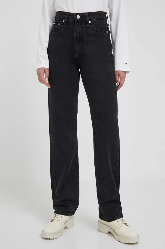 czarny Calvin Klein Jeans jeansy Damski