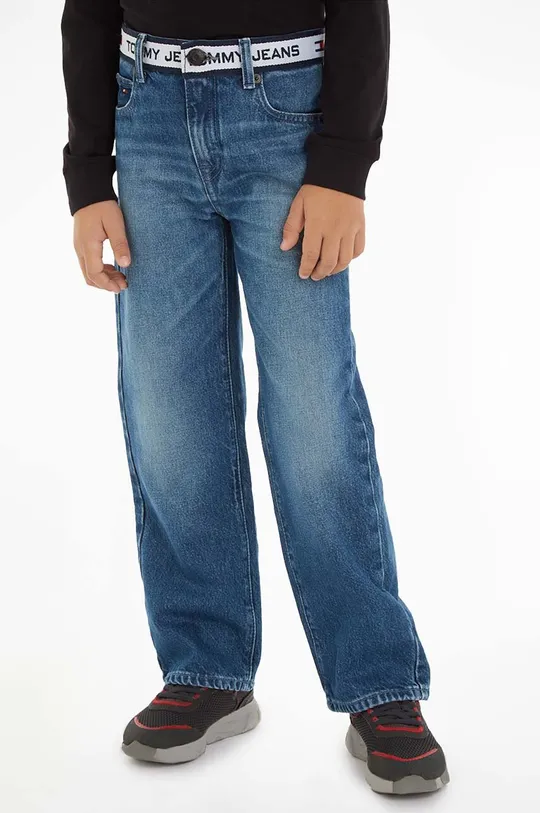 granatowy Tommy Hilfiger jeansy dziecięce Girlfriend Monotype Dziewczęcy