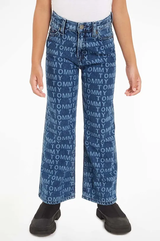 тёмно-синий Детские джинсы Tommy Hilfiger Allover Для девочек