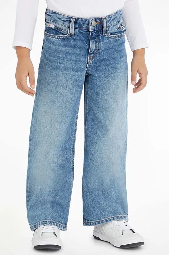 niebieski Calvin Klein Jeans jeansy dziecięce Dziewczęcy