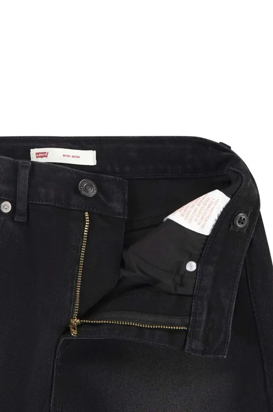 crna Dječje traperice Levi's Mini Mom Jeans