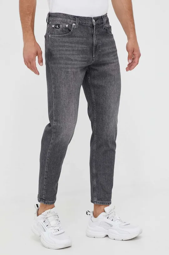 szary Calvin Klein Jeans jeansy Męski