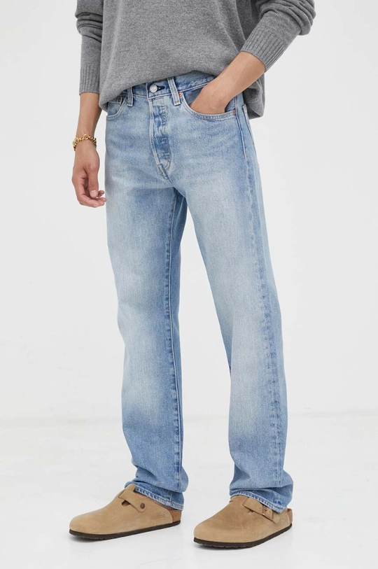 niebieski Levi's jeansy 501 Męski