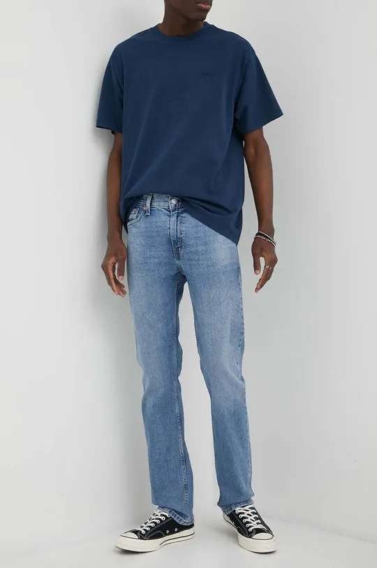 niebieski Levi's jeansy 513 SLIM STRAIGHT Męski