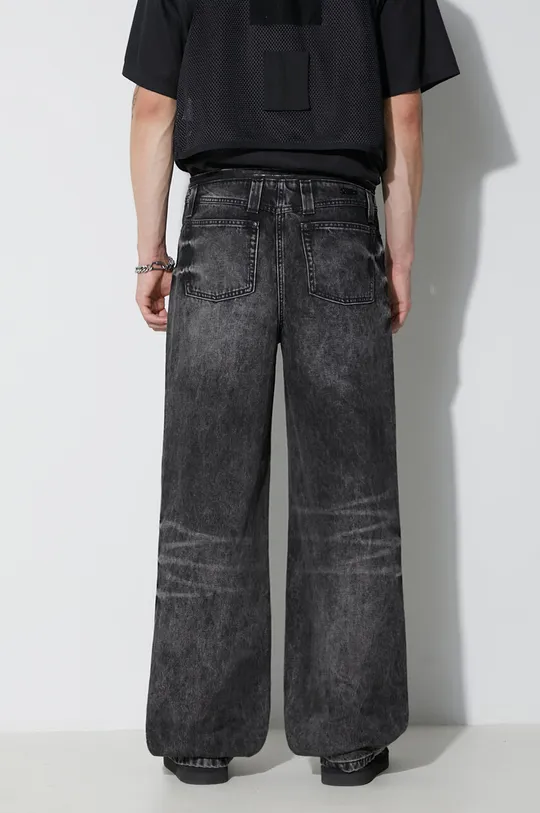 032C jeansy wide leg 100 % Bawełna