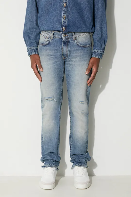 niebieski 424 jeansy Męski