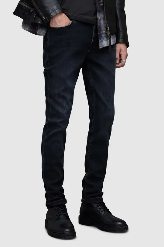 AllSaints jeansy ME003Z CIGARETTE czarny