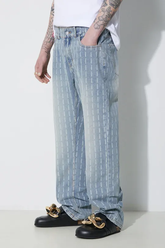 blue PLEASURES jeans Impact Pinstripe Denim Men’s