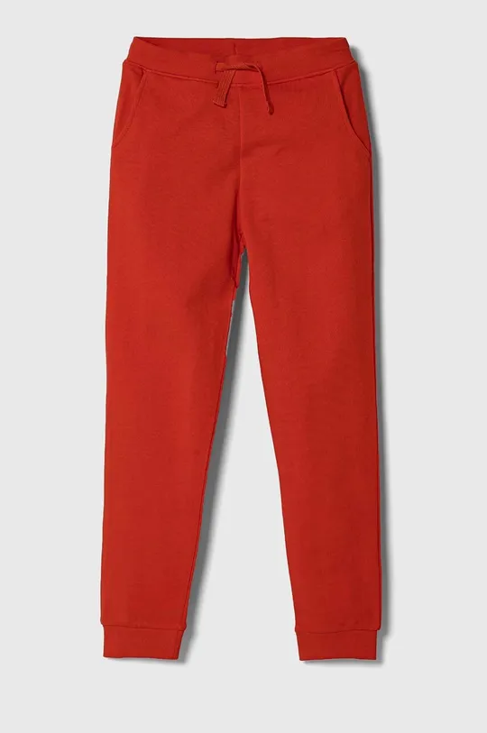 czerwony Guess spodnie dresowe bawełniane dziecięce Chłopięcy