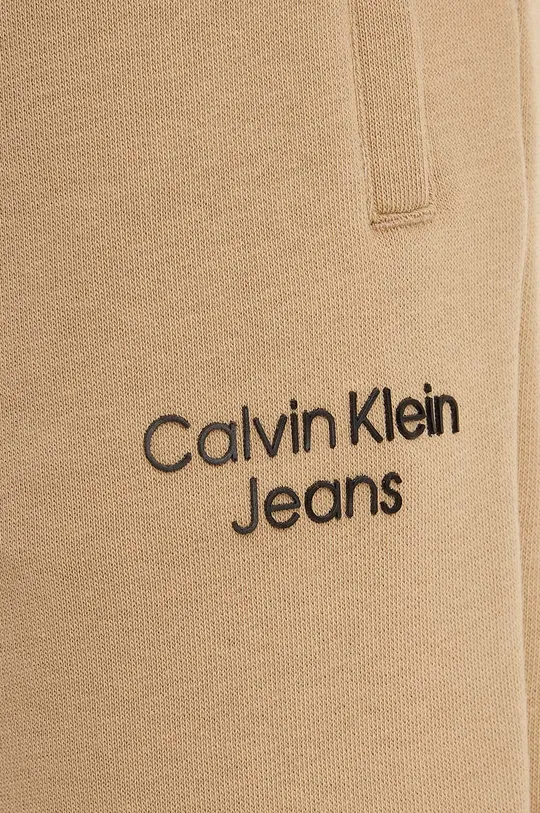 μπεζ Παιδικό φούτερ Calvin Klein Jeans